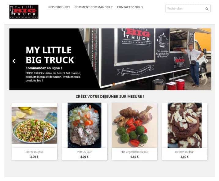 Boutique ecommerce pour food truck